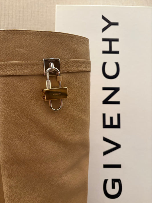 Givenchy Shark Lock Pant Boots Beige 37