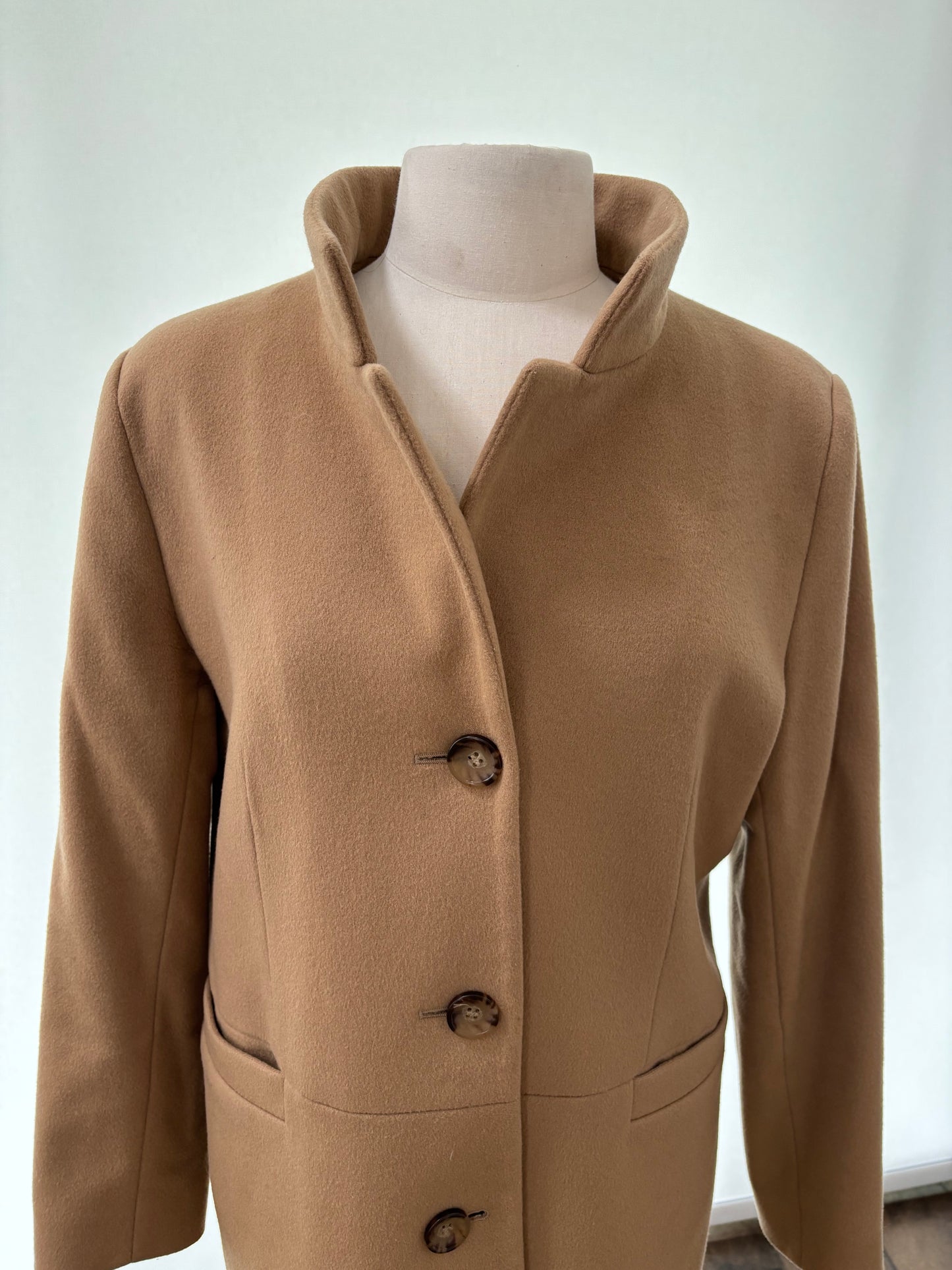 Cinzia Rocca Cashmere Camel Coat Size 10