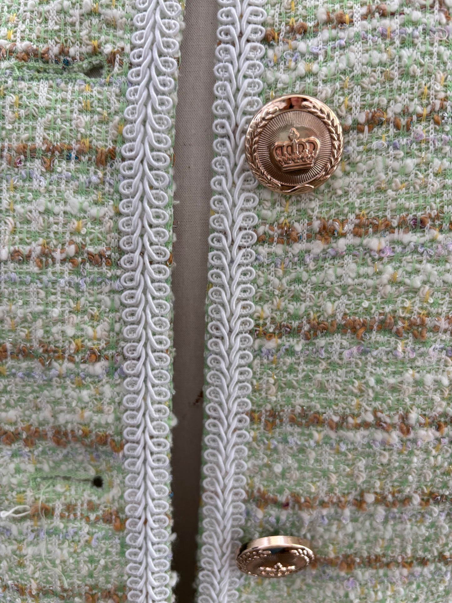 Walter Baker Green Tweed Jacket Size M Women's