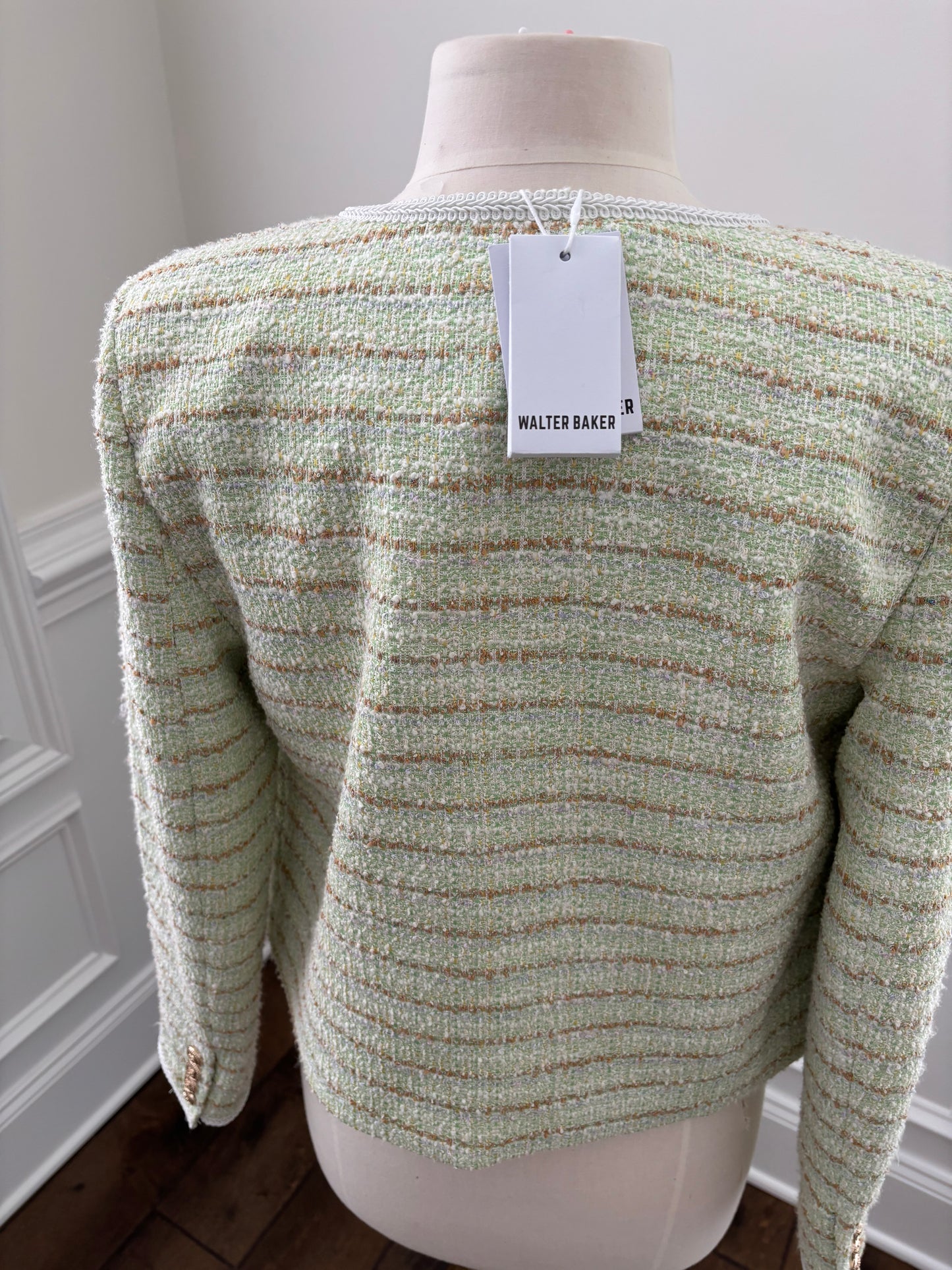 Walter Baker Green Tweed Jacket Size M Women's