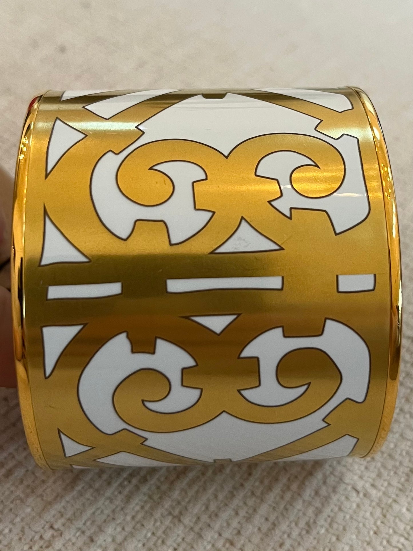 Hermès Extra Wide Enamel Bangle GM