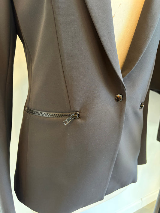 Veronica Beard Dickey-Adaptable Black Blazer - 8