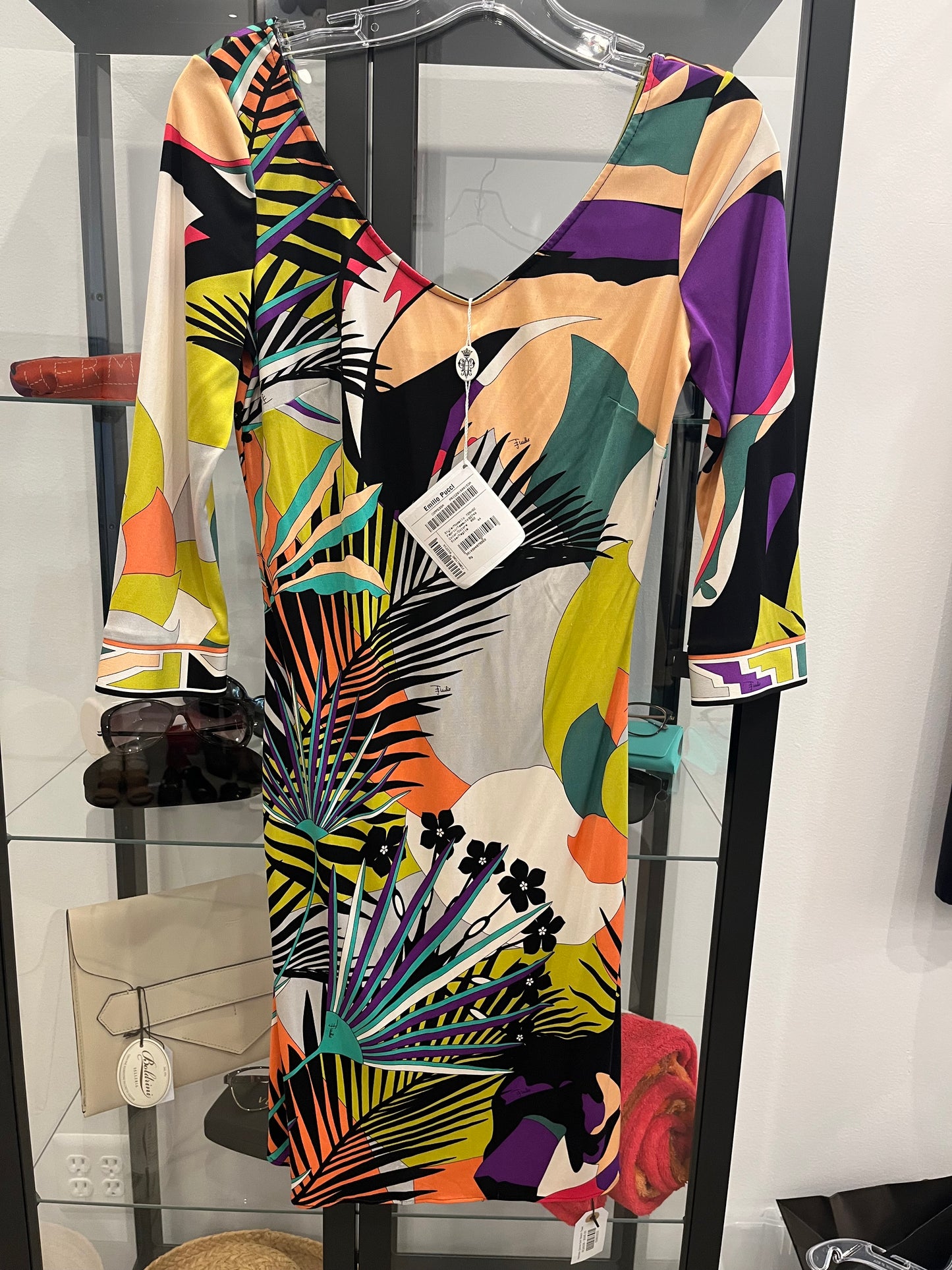 Emilio Pucci Feather Tank Dress 40