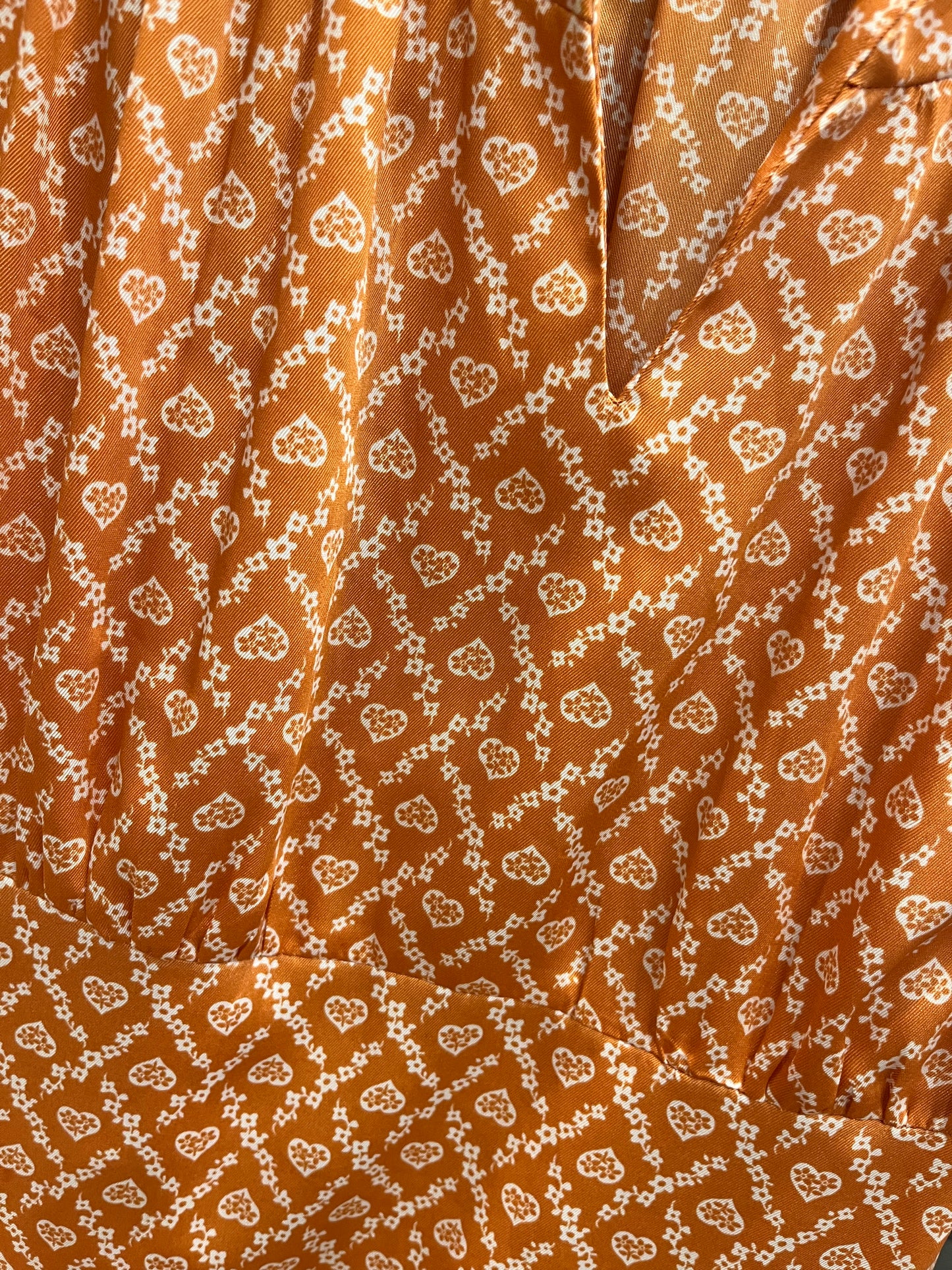 Sandro ruffle belted dress orange