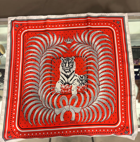 Hermes Silk Scarf Tigre Royal