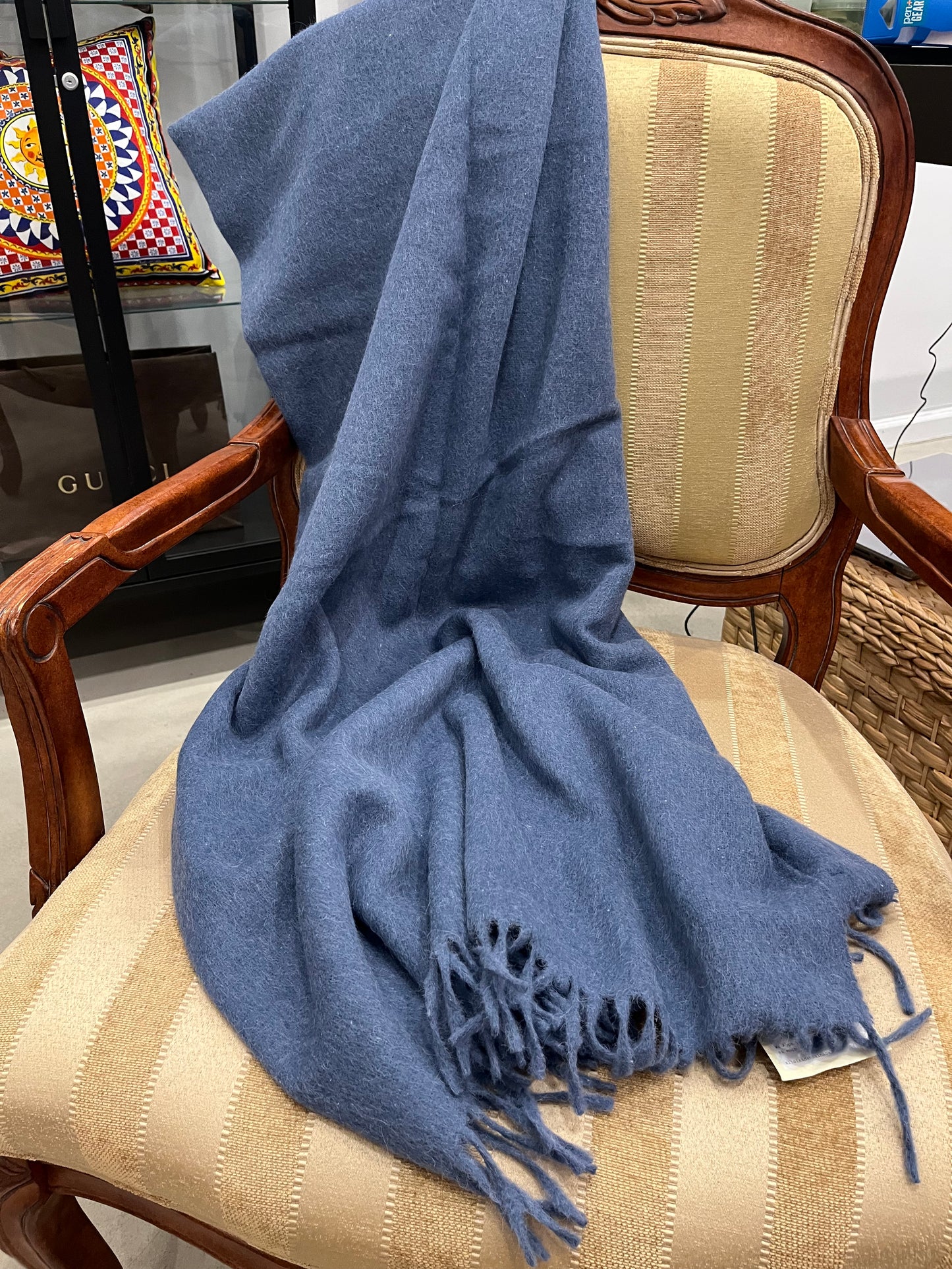 Alicia Adams Alpaca Blue Throw