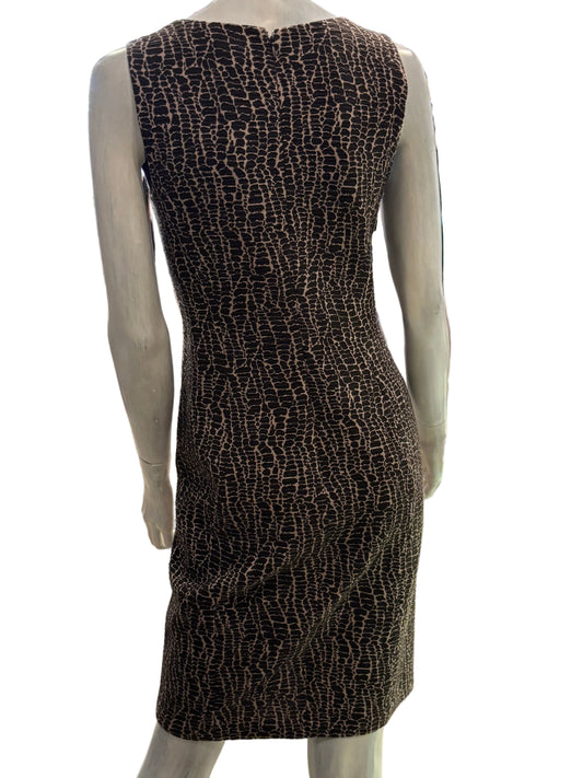 Armani Collezioni Brown & Black Textured Dress Size 6