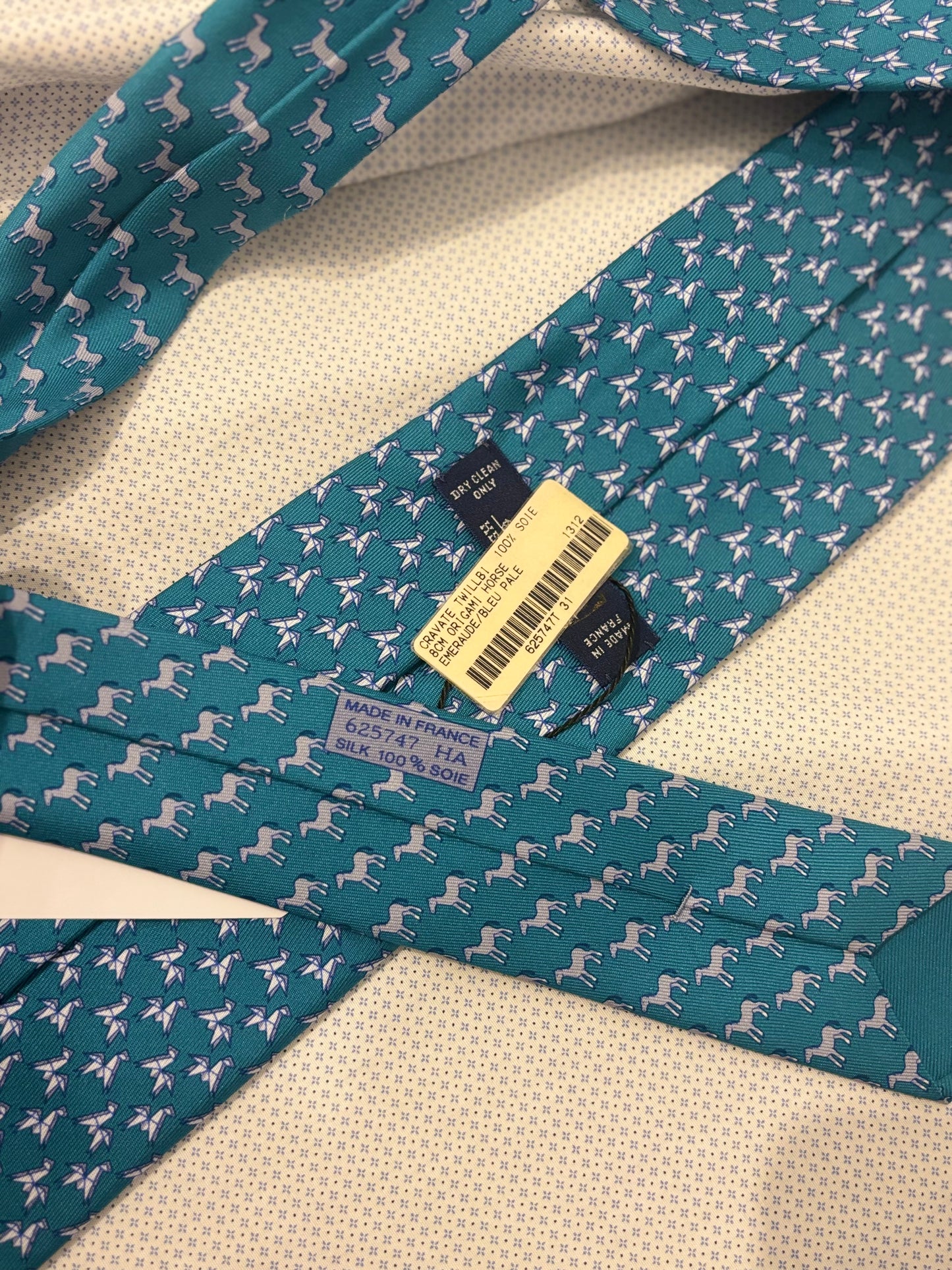 Hermès Men's Tie Origami Horse 625747T