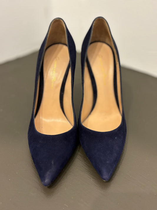 Gianvito Rossi Navy suede pump 36