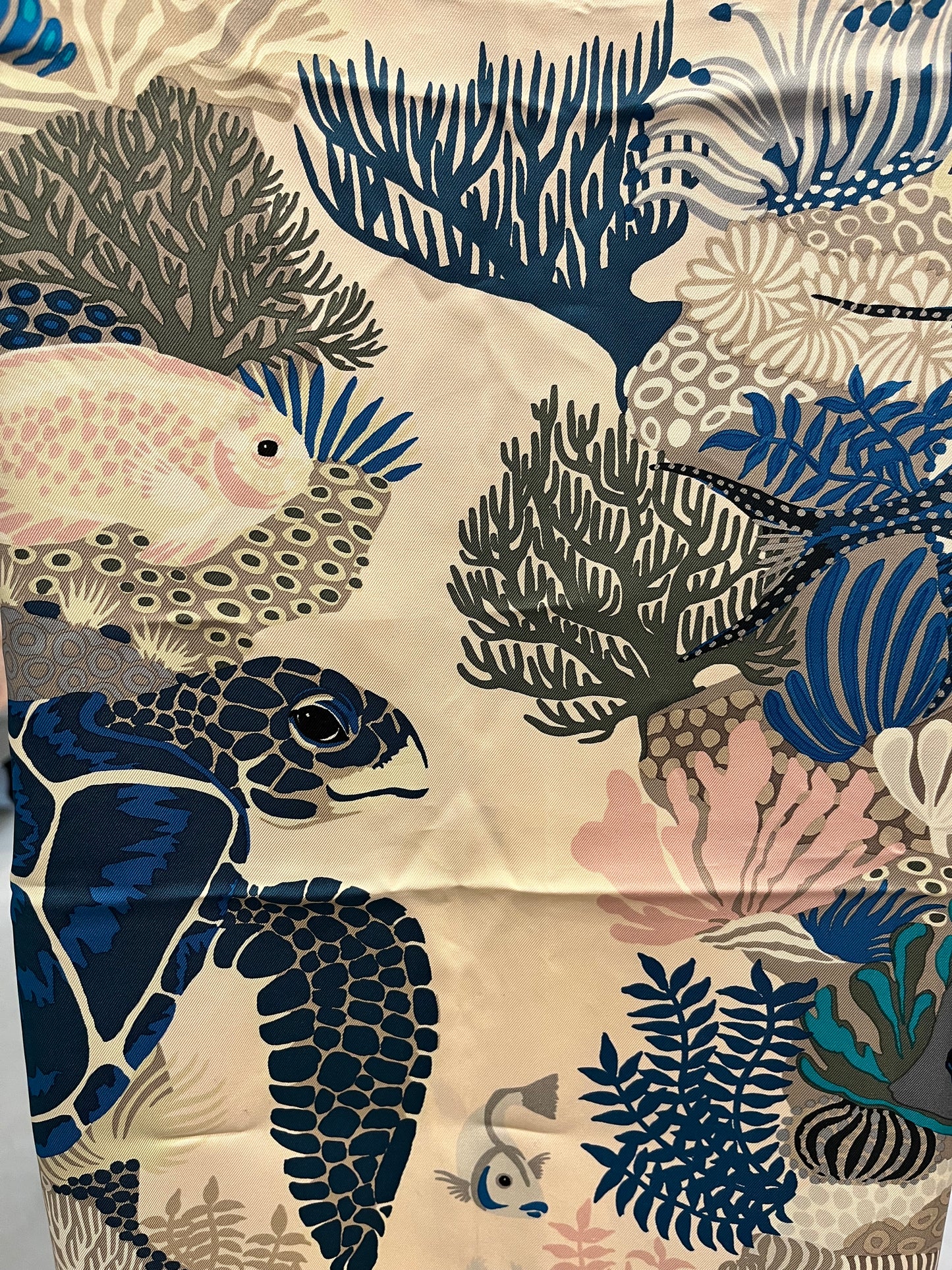 Hermes Silk Scarf Under the waves