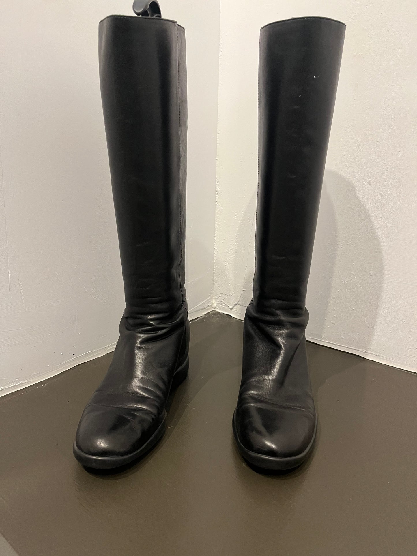 Prada Sport Linea Rossa Black knee high boots 37