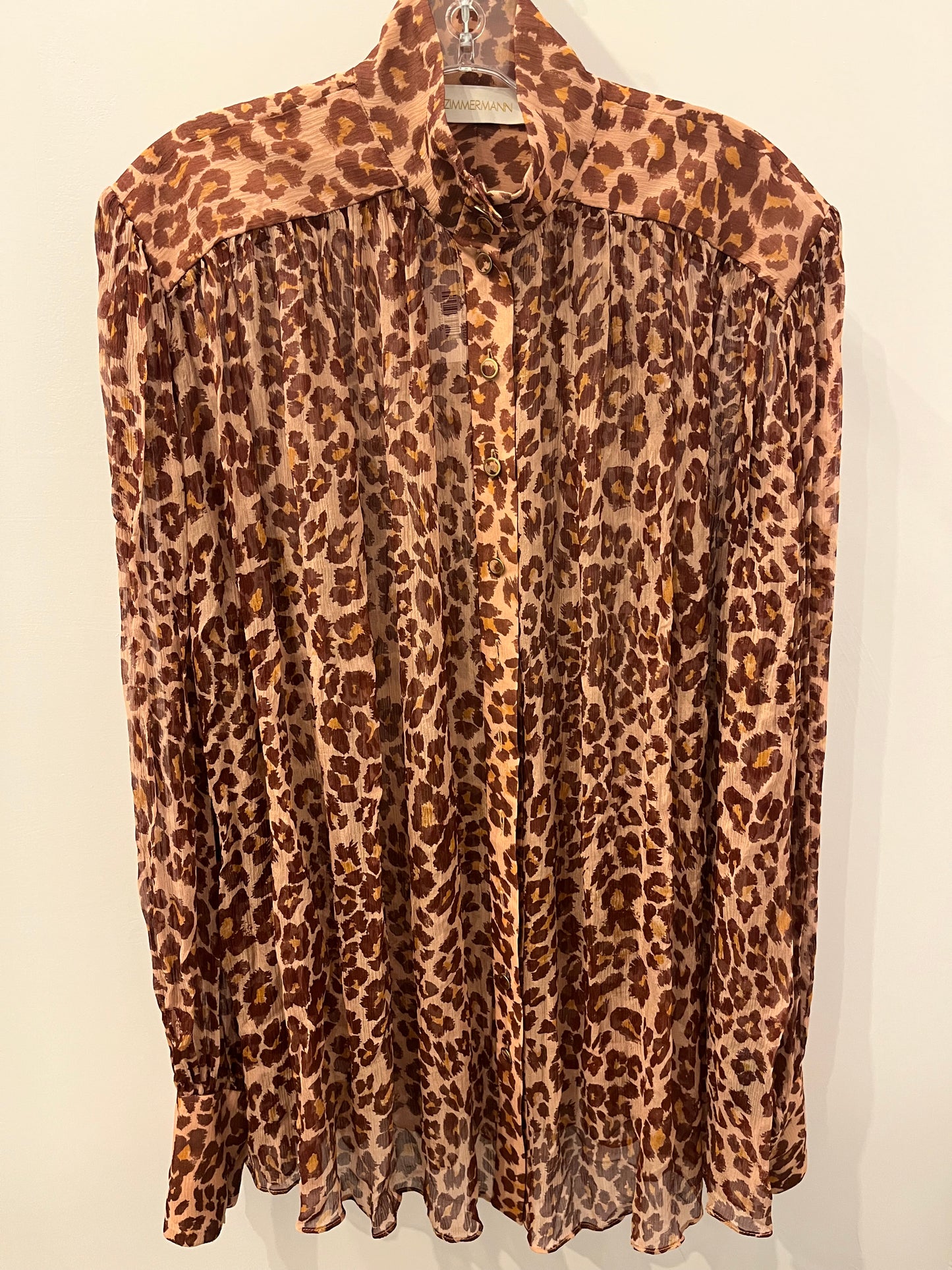Zimmerman Silk Leopard Print blouse 3