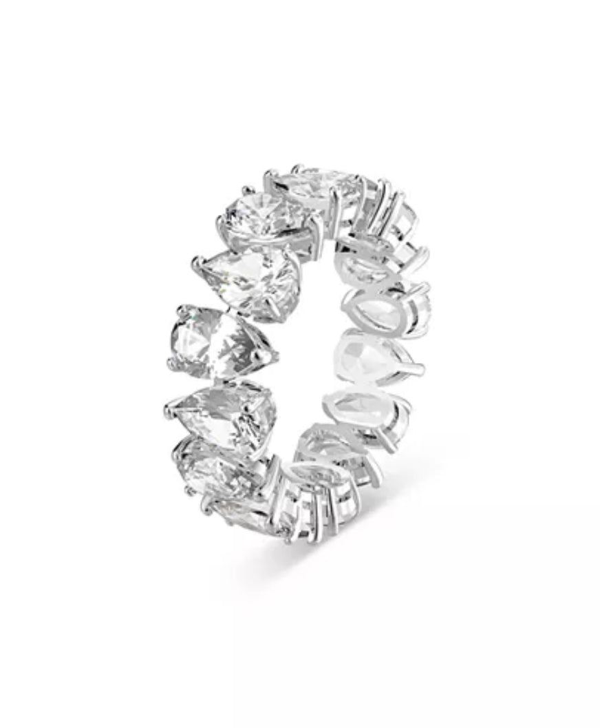 Swarovski Matrix Pear Cut Eternity Ring 8