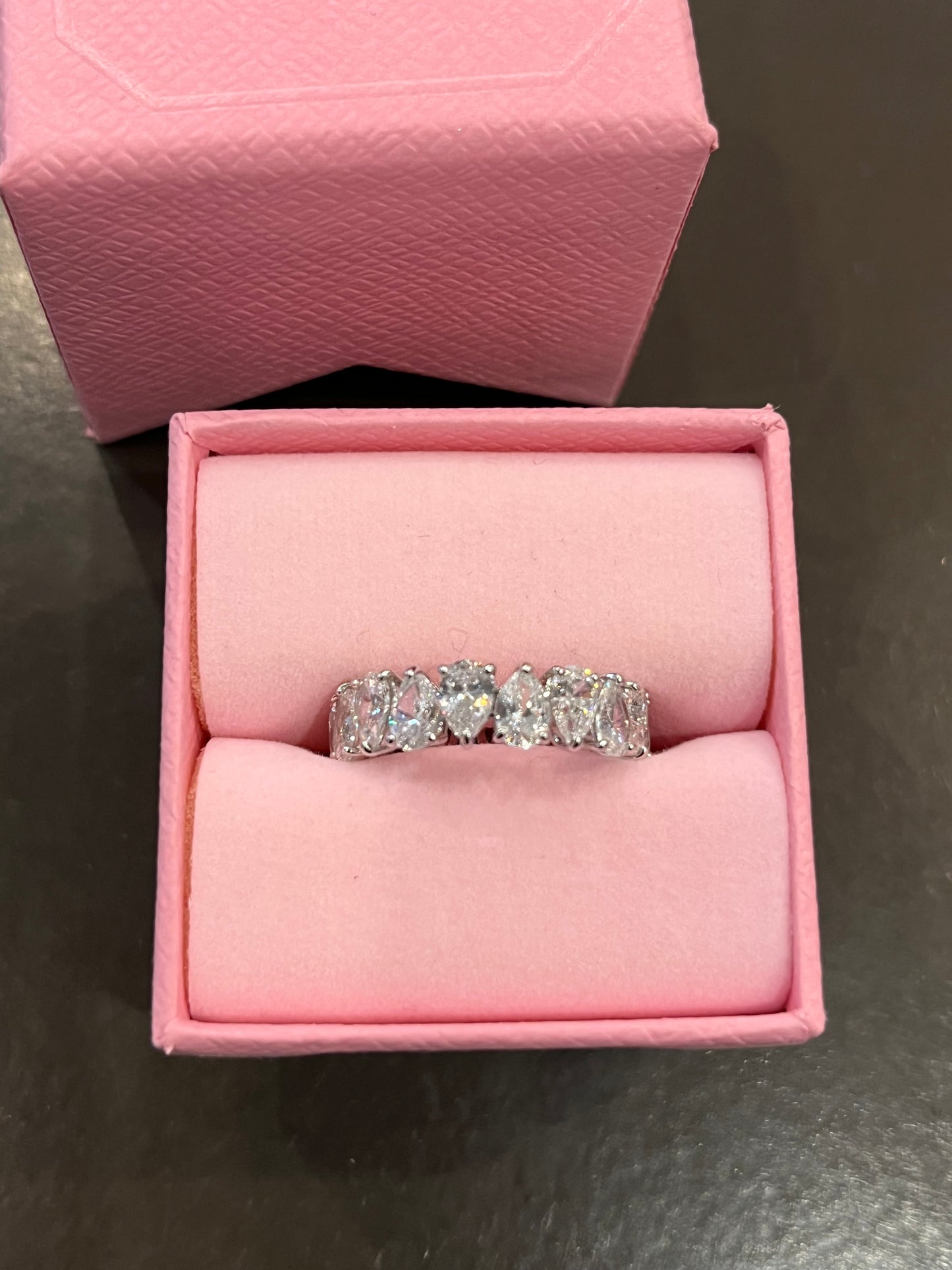 Swarovski Matrix Pear Cut Eternity Ring 8