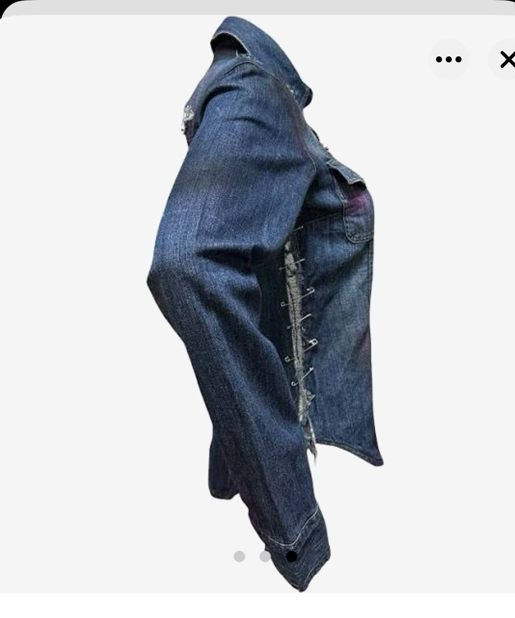 D&G Safety Pin Painted Denim Shirt XS