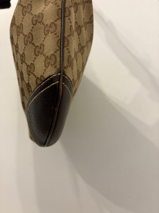 Gucci Vintage GG Canvas Small Hobo Shoulder Bag
