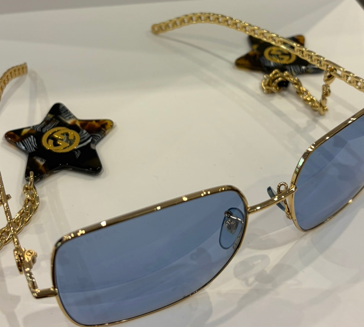 Gucci Blue Lens Star Charm Sunglasses
