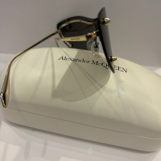 Alexander McQueen Spike Shield sunglasses Black/Gold