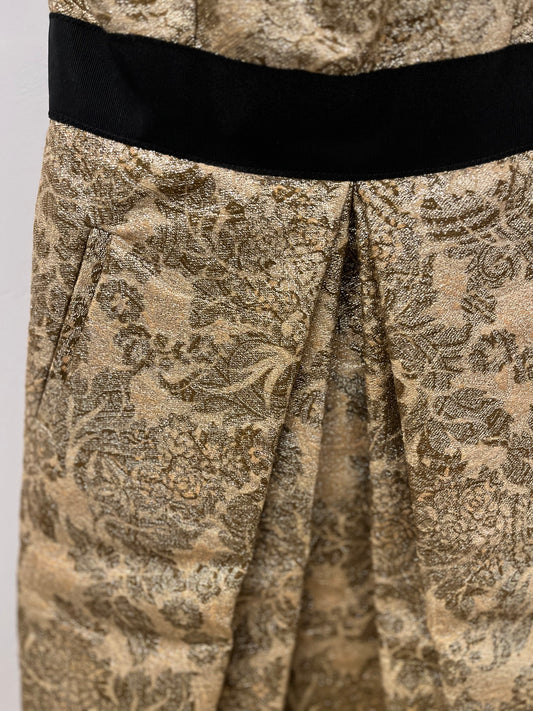 Dolce & Gabbana Metallic Brocade Corset Dress 2