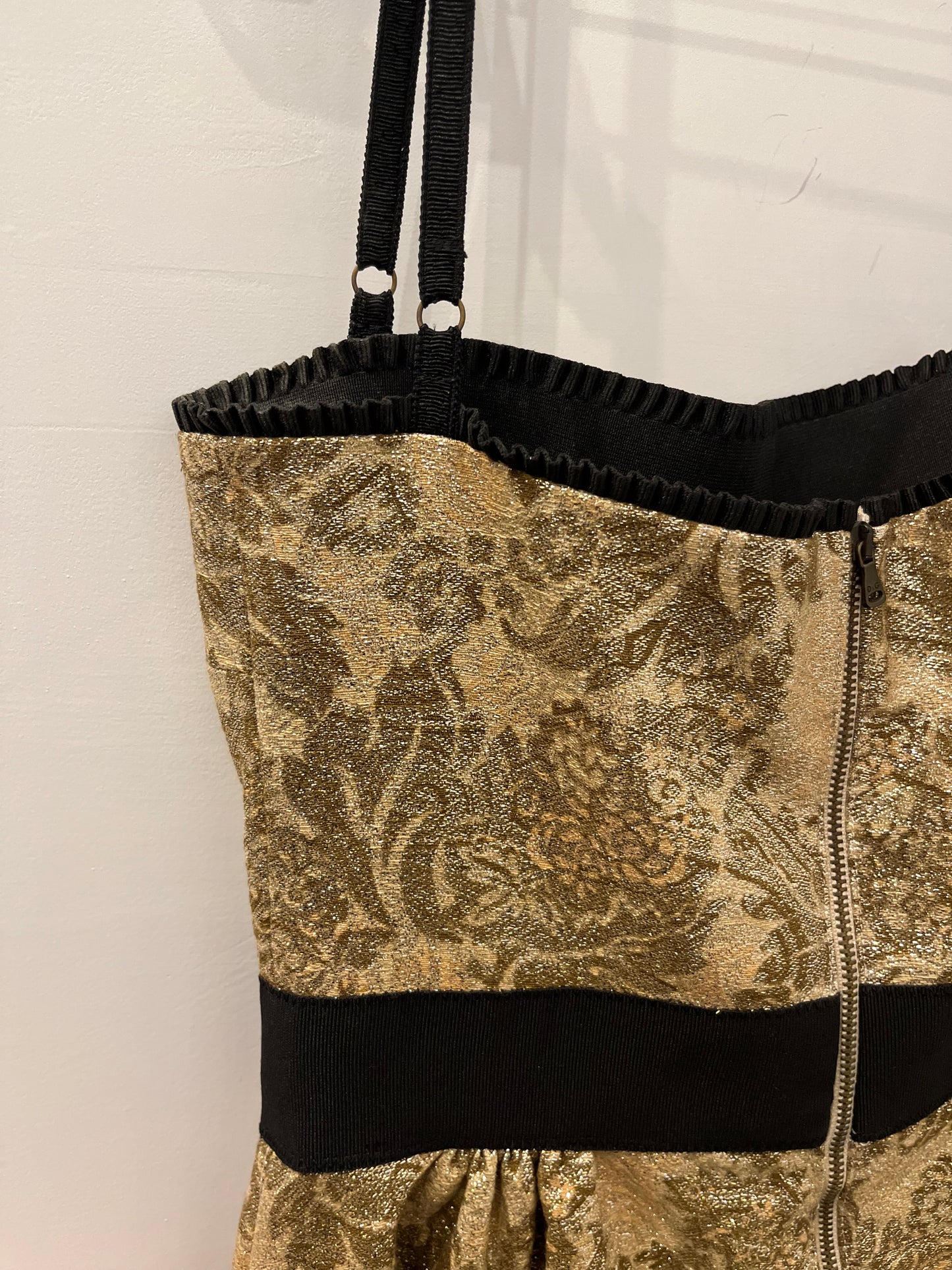 Dolce & Gabbana Metallic Brocade Corset Dress 2
