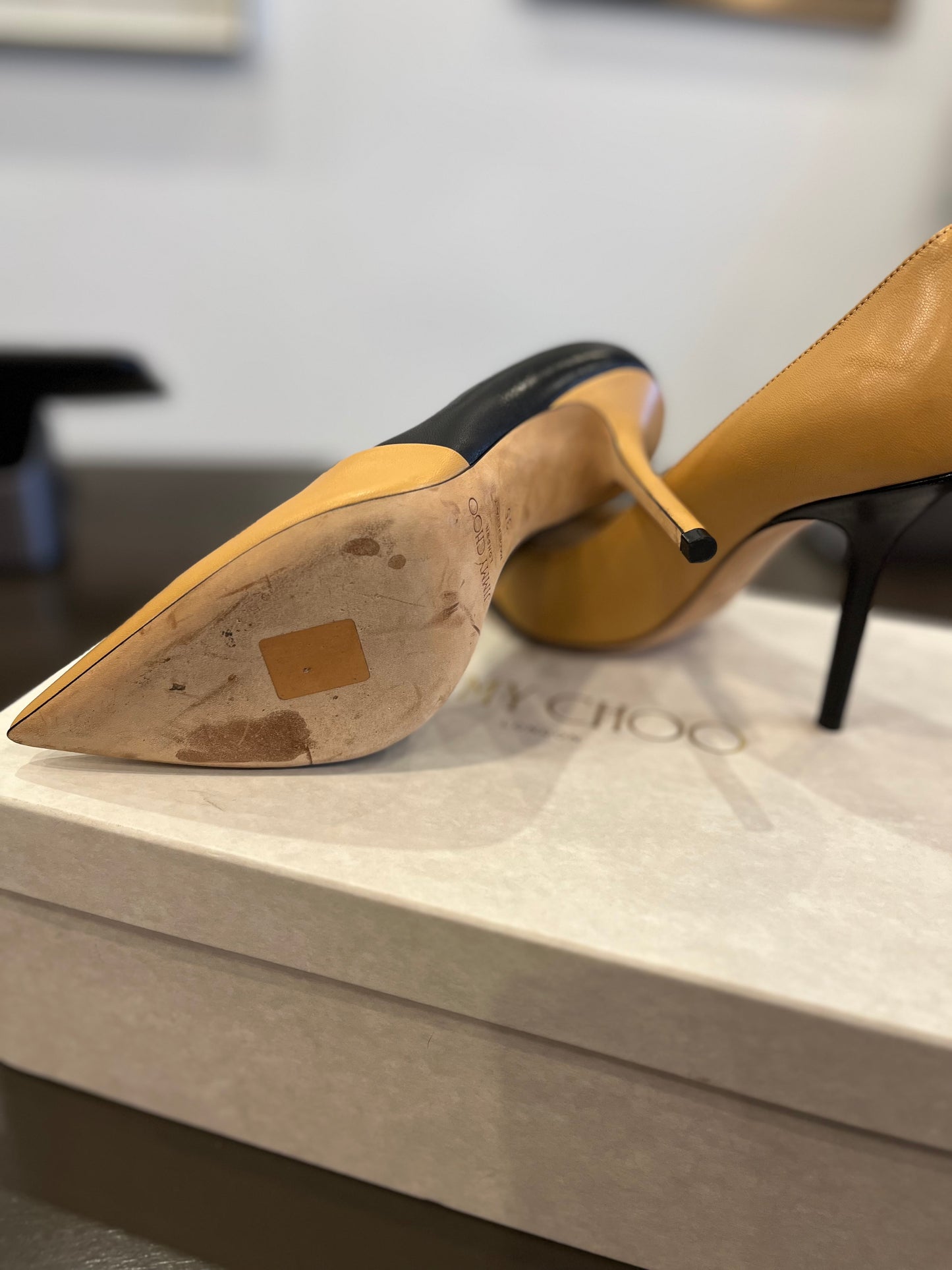 Jimmy Choo Love Asymmetric Nappa Pumps Size 35