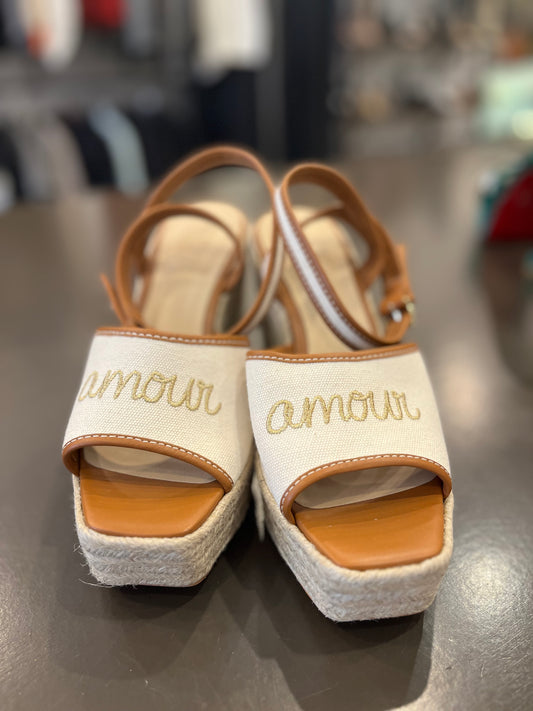 Cinq à Sept espadrille wedge sandals 37.5