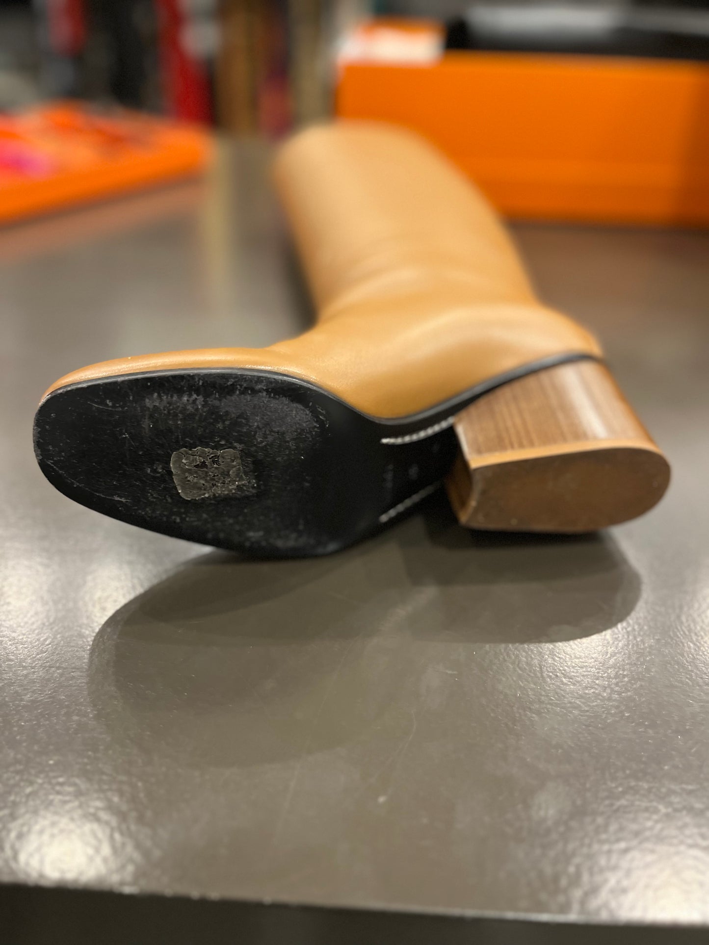 Hermès “New Jersey” Calfskin Boots – Palissandre – Size 38