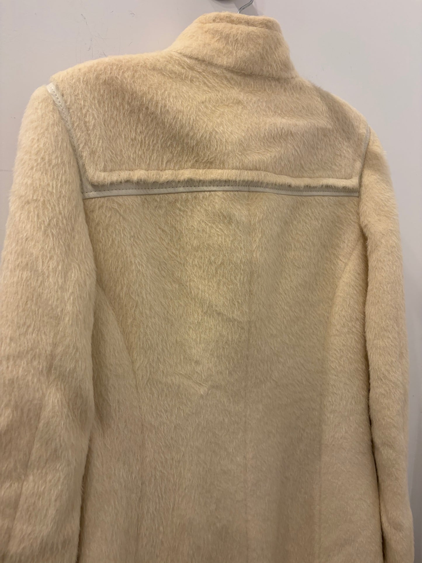 Agnona Ivory Alpaca Blent Toggle Coat - 42