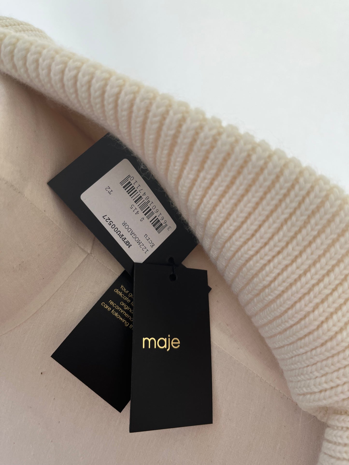 Maje Mogador Ecru Sweater Size 2