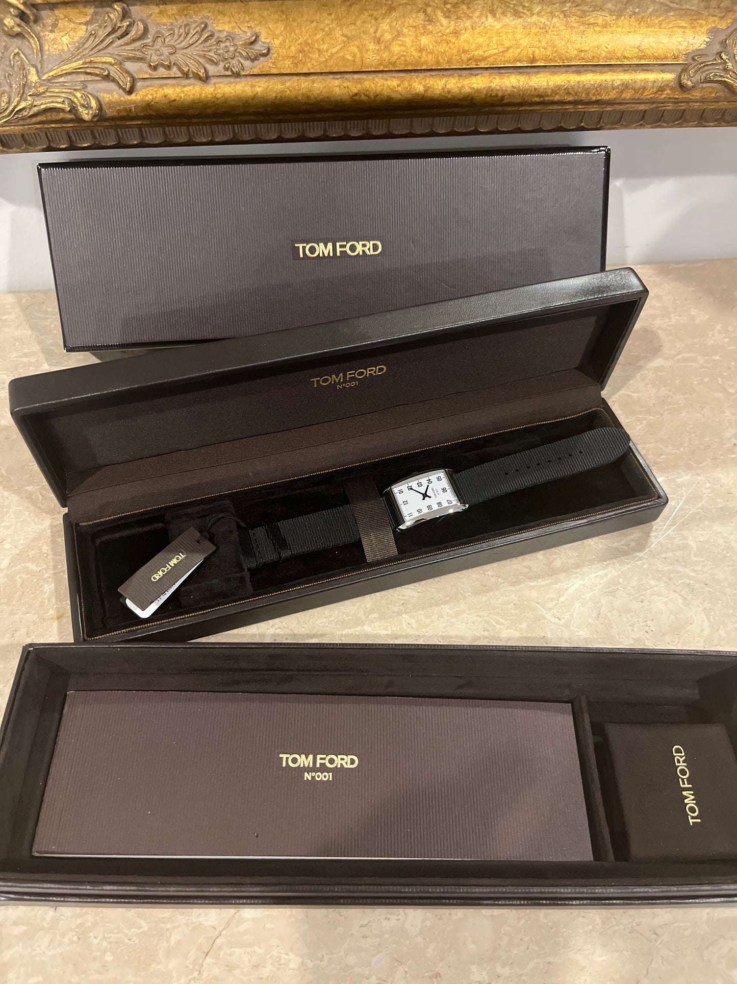 Tom Ford No.001 Watch Silver with Fabric band
