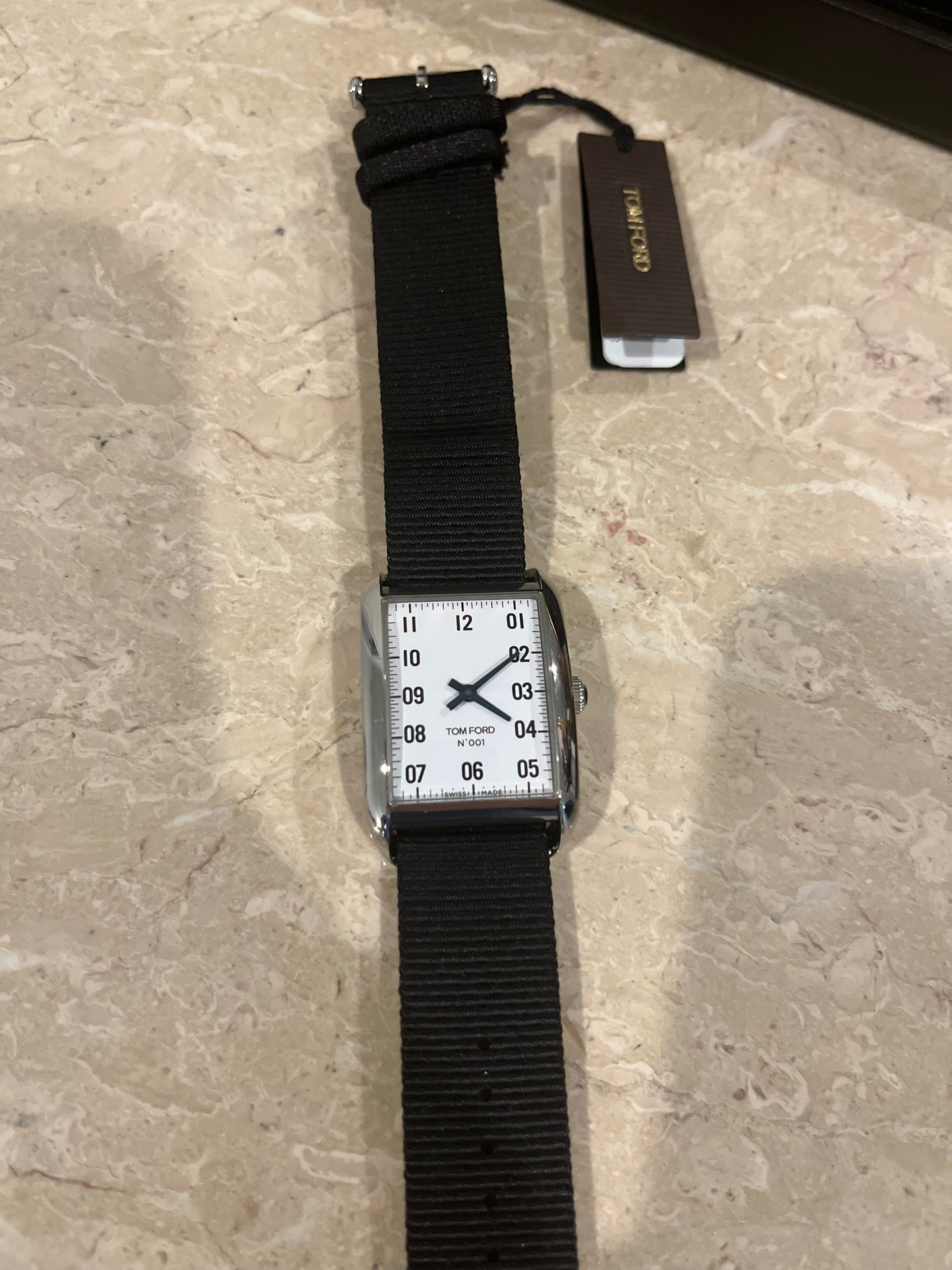 Tom Ford No.001 Watch Silver with Fabric band