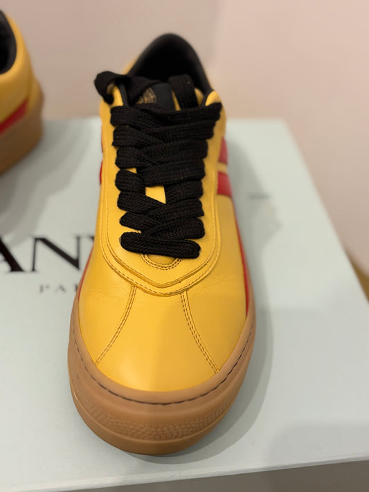 Lanvin x Future Leather Yellow/Red Sneakers - Size 40