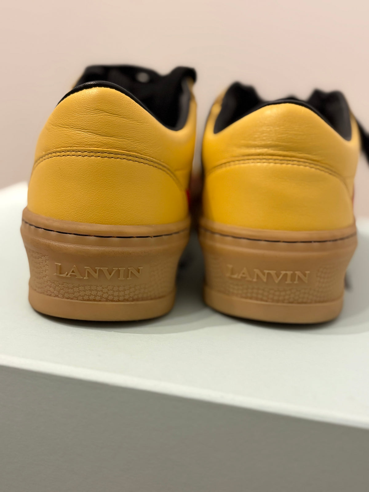 Lanvin x Future Leather Yellow/Red Sneakers - Size 40