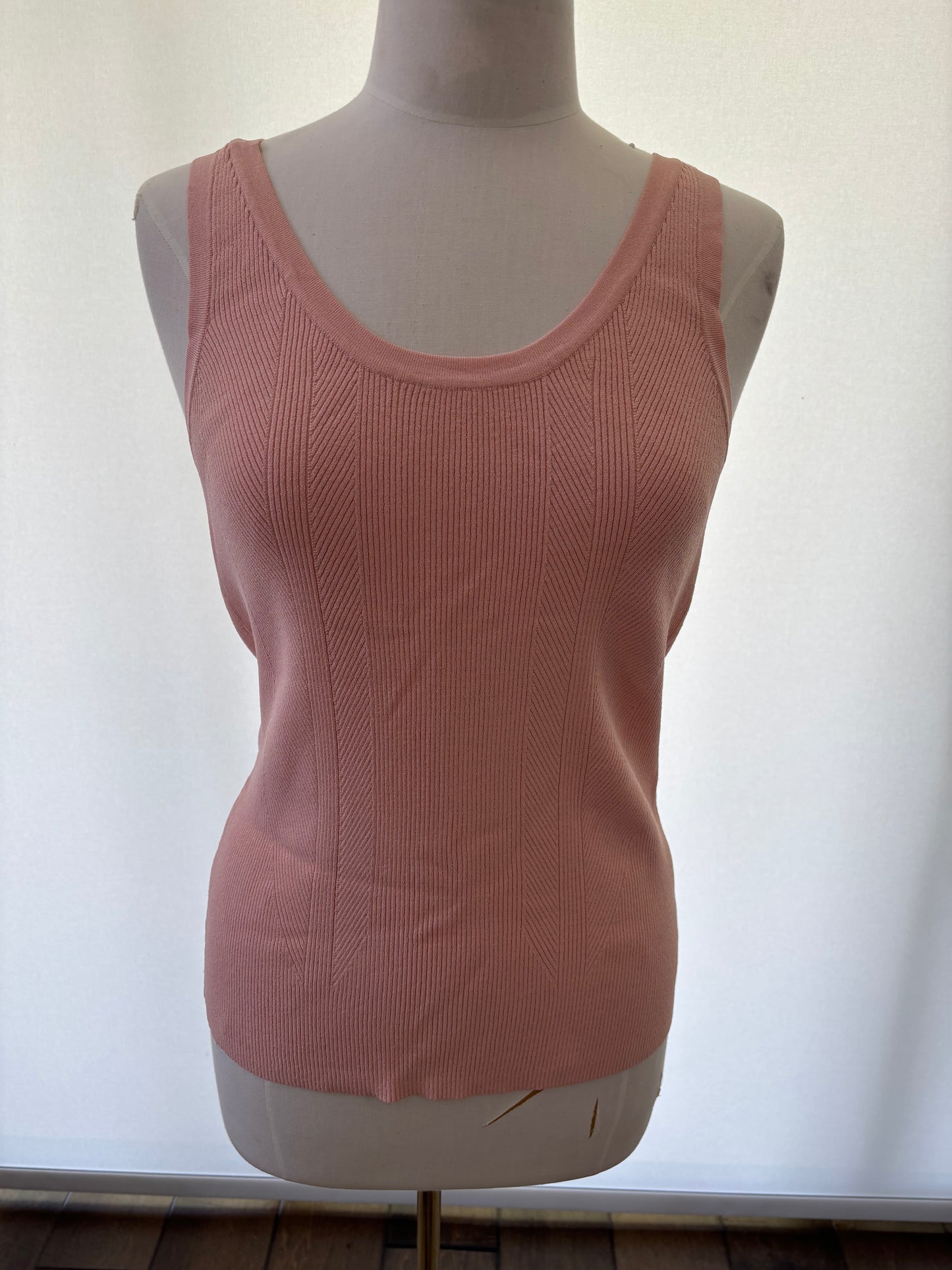Diane Von Furstenburg Nectar Ribbed Knit Tank Size L