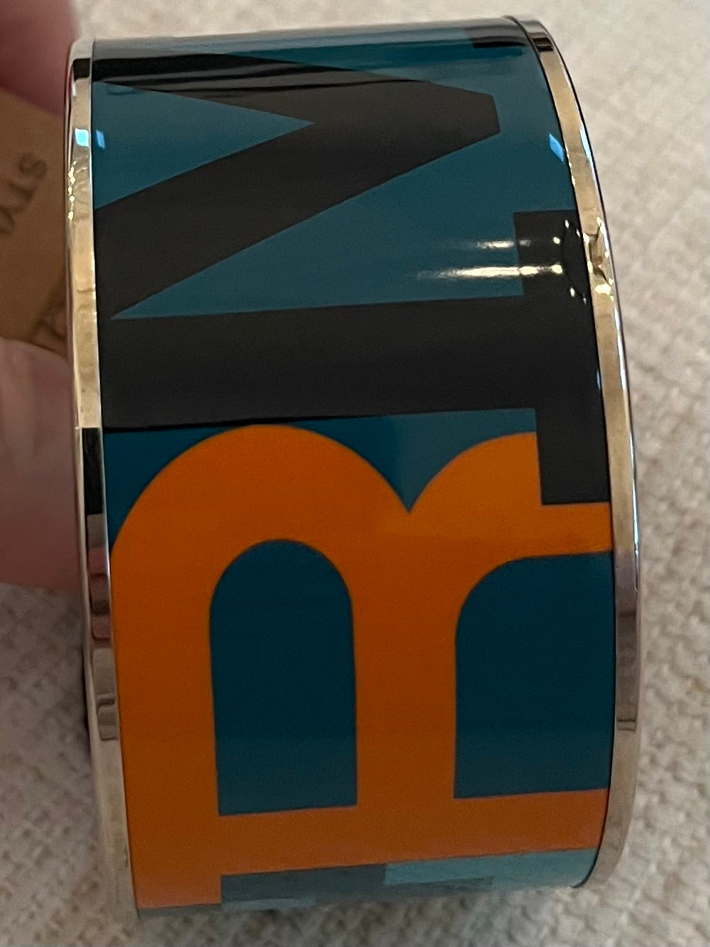 Hermès Wide Mosaique Au 24 Enamel Bangle