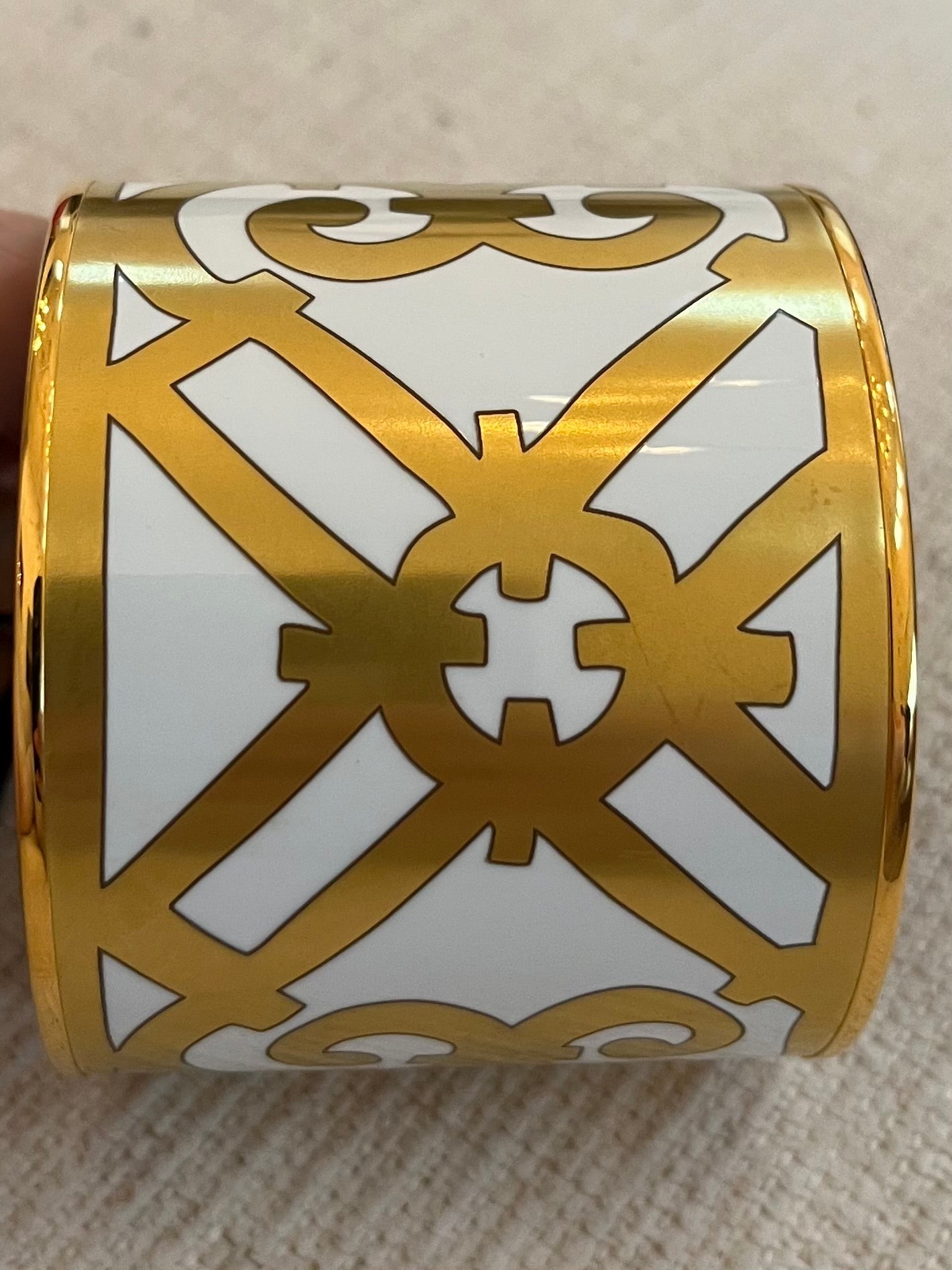 Hermès Extra Wide Enamel Bangle GM