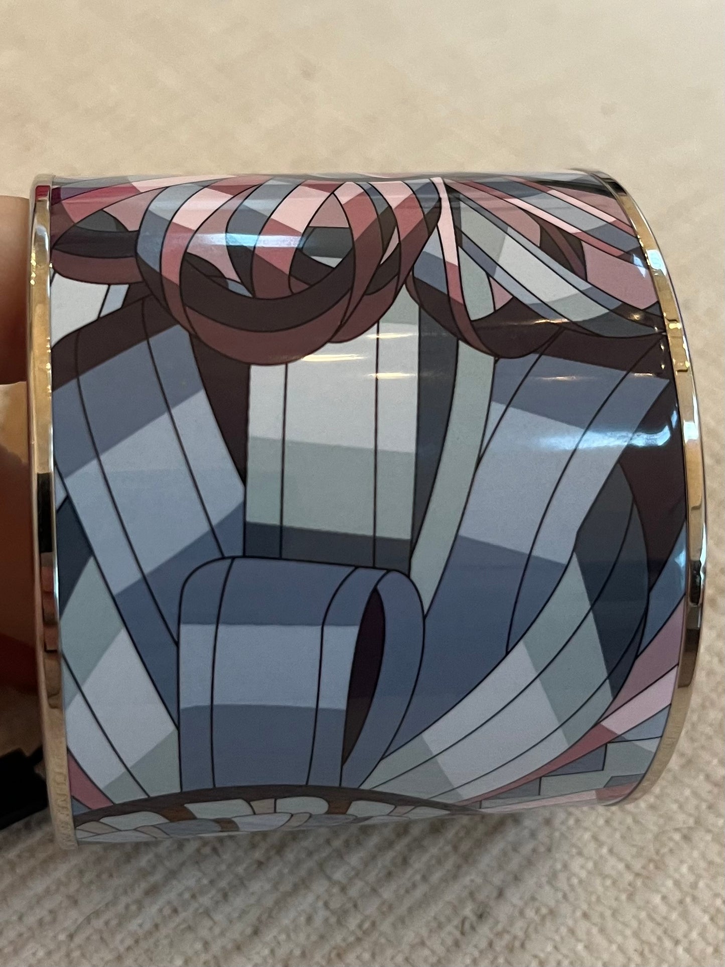 Hermès Cosmos Extra Wide Enamel Bangle