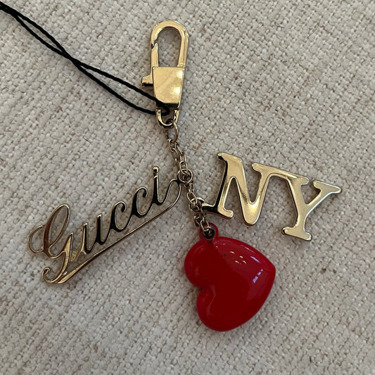 Gucci Loves NY keychain/bag charm