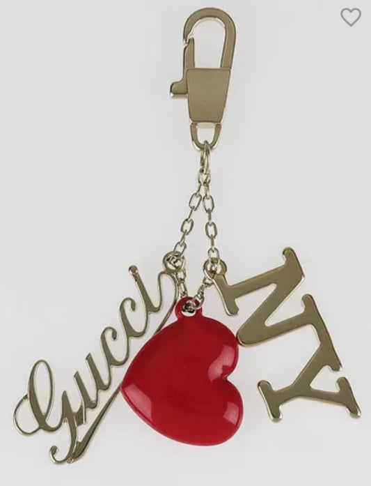 Gucci Loves NY keychain/bag charm