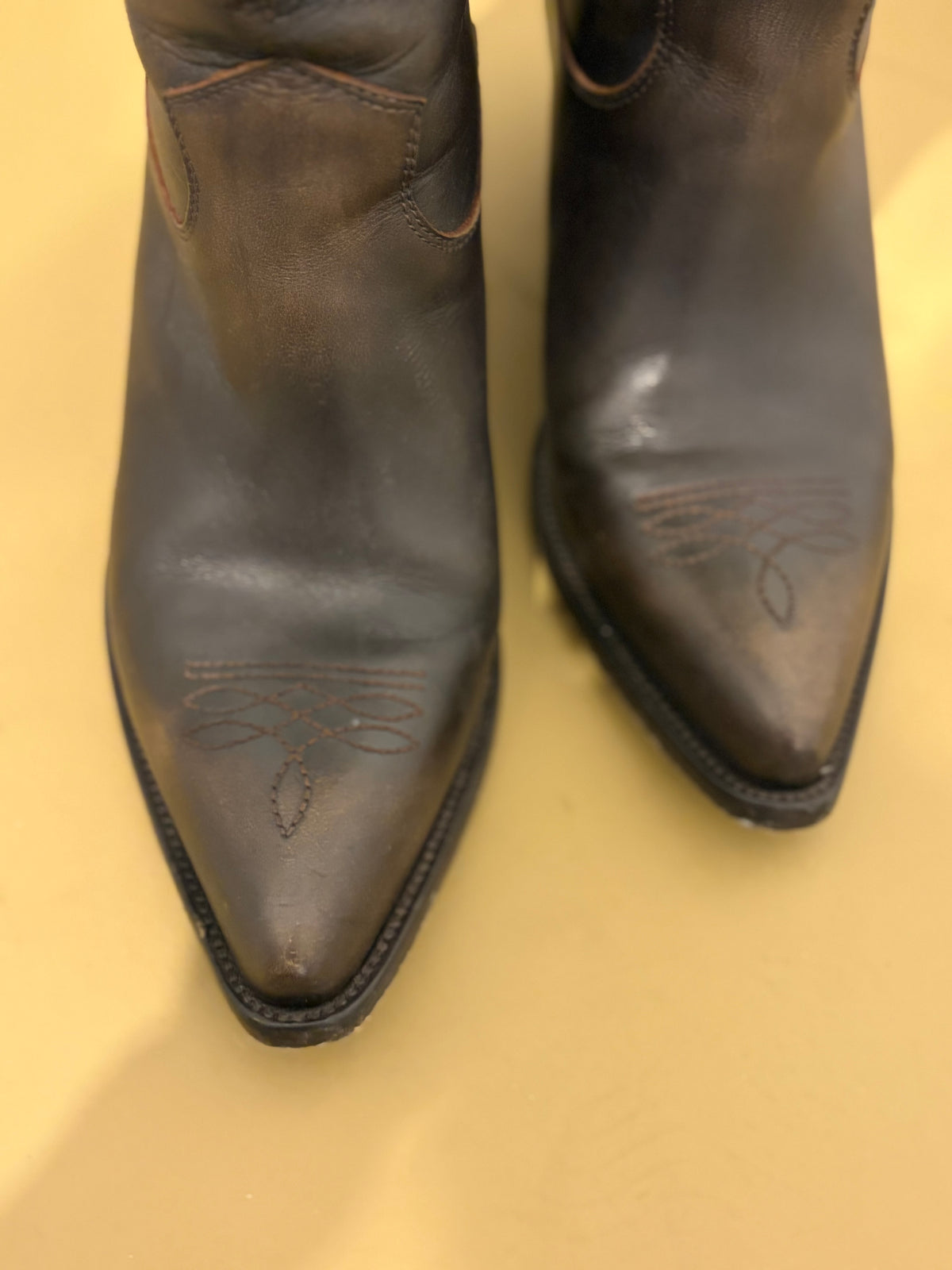 Golden Goose Brown Leather Western Cowboy Boots 39