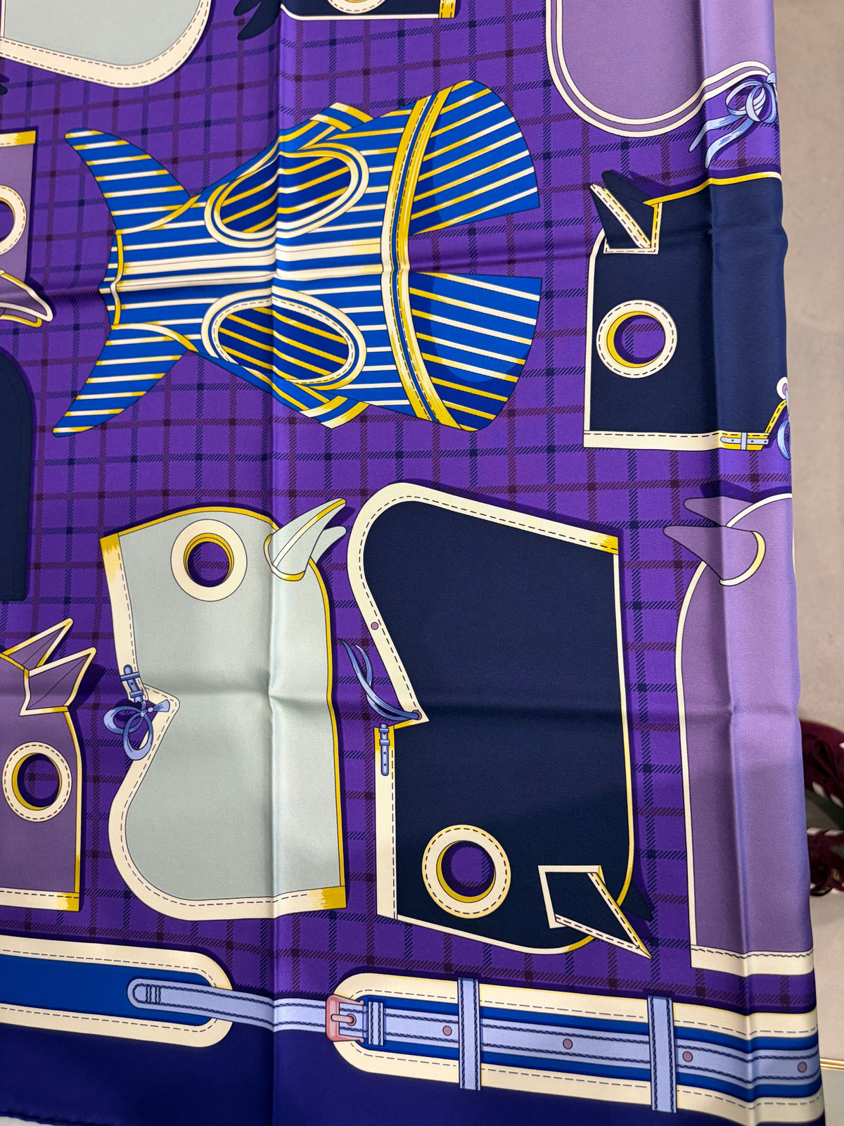 Hermès Camails Purple Colorway 90cm Scarf