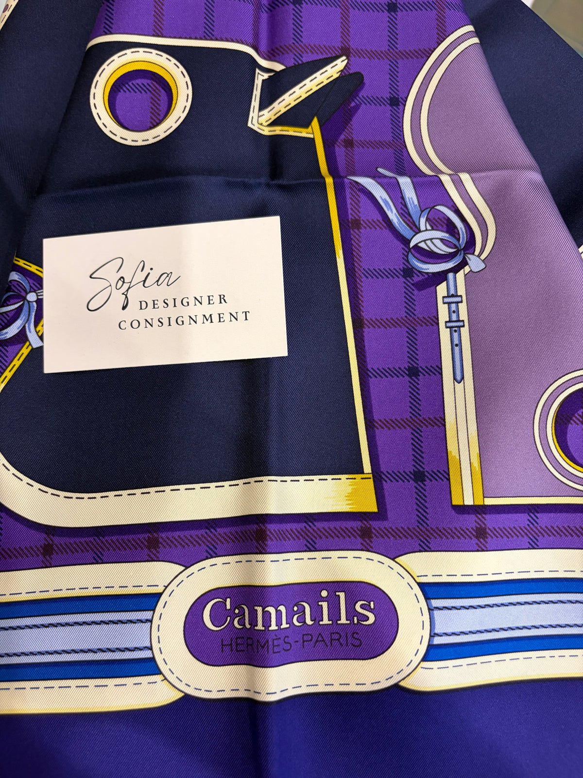 Hermès Camails Purple Colorway 90cm Scarf