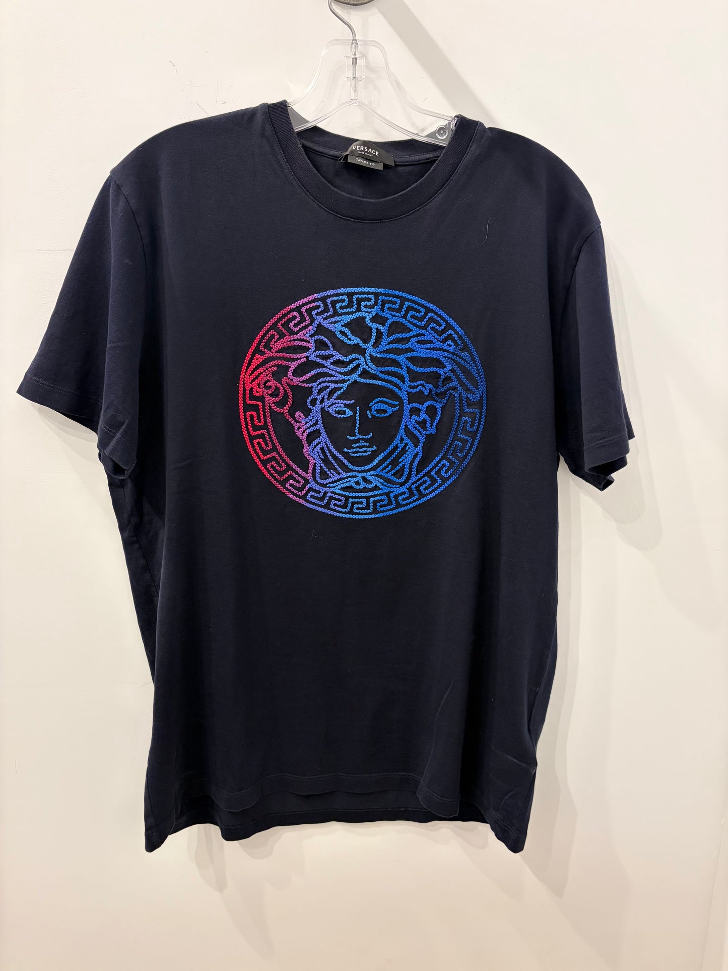 Versace Medusa Embroidered Logo T-Shirt – Made in Italy - Size Large