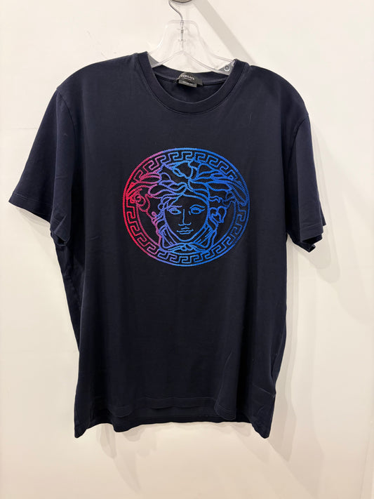 Versace Medusa Embroidered Logo T-Shirt – Made in Italy - Size Large