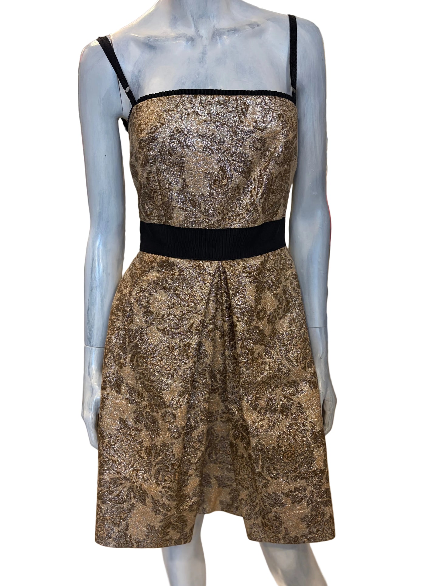 Dolce & Gabbana Metallic Brocade Corset Dress 2