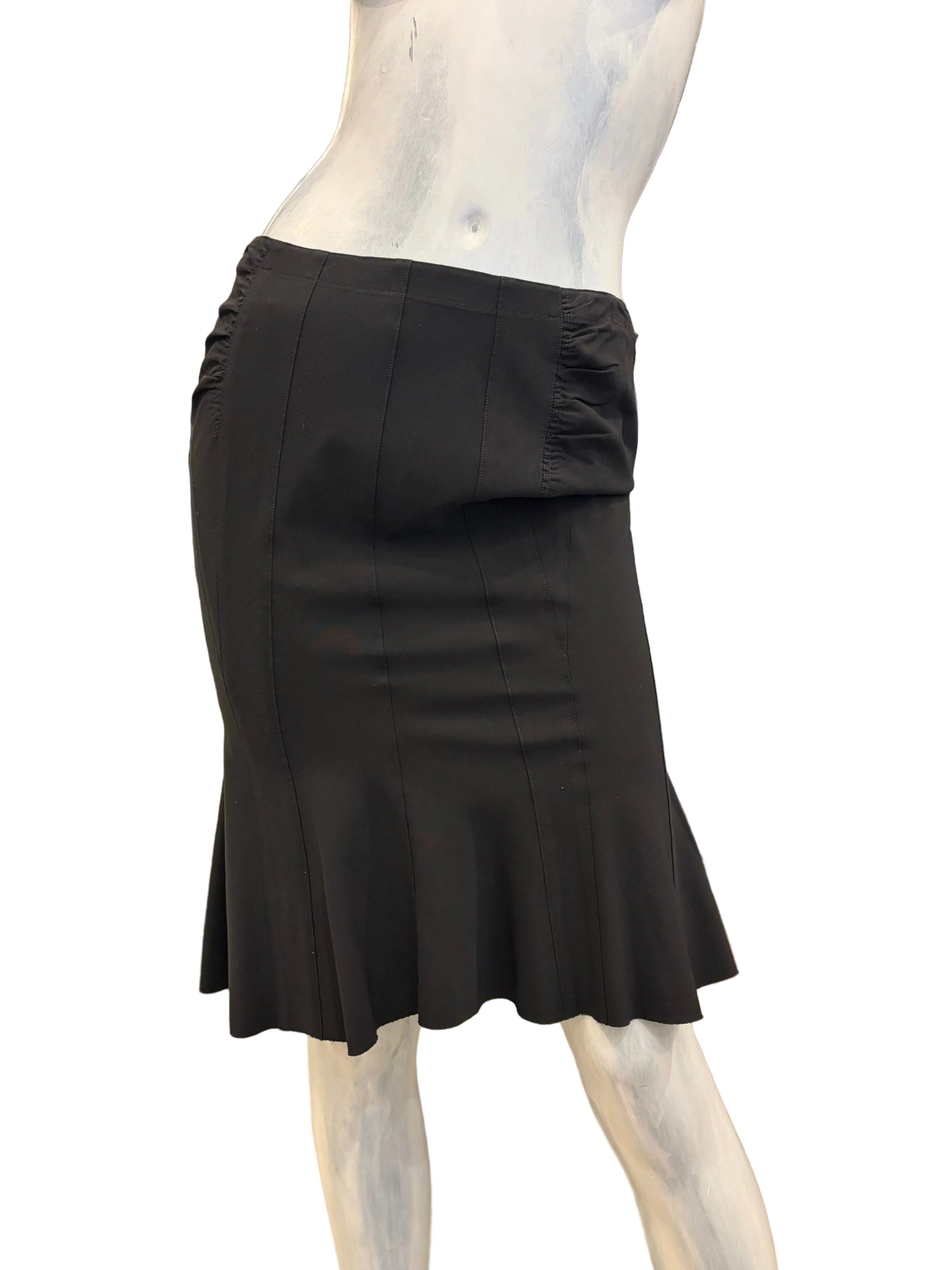 Donna Karan (Black Label) Black Wool Blend Flare Skirt – Size 2