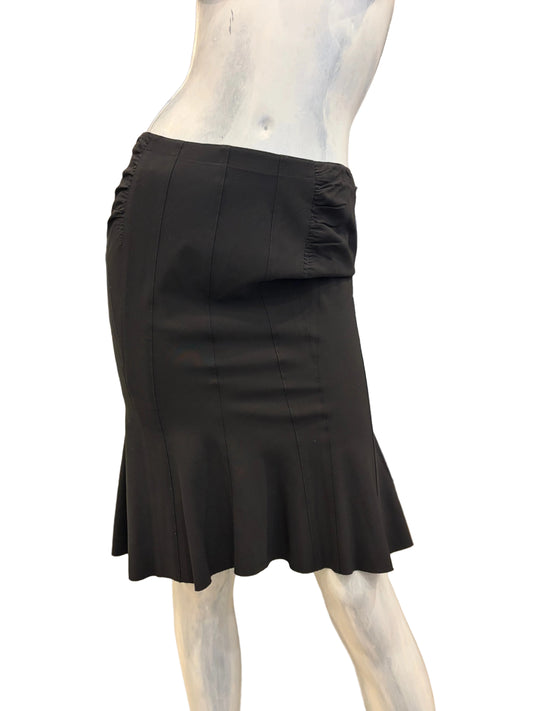 Donna Karan (Black Label) Black Wool Blend Flare Skirt – Size 2