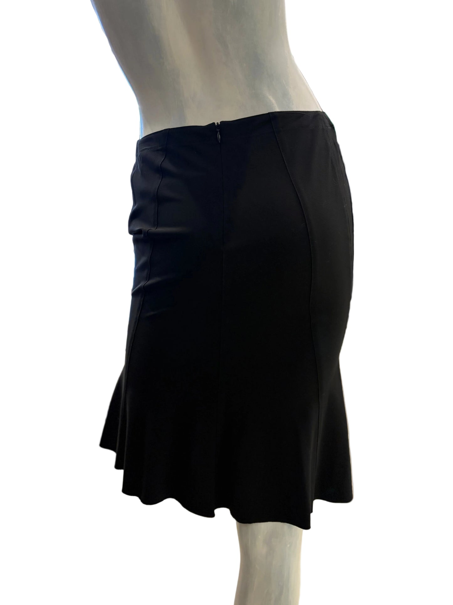 Donna Karan (Black Label) Black Wool Blend Flare Skirt – Size 2