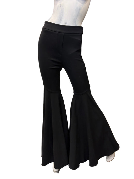 Alexis Black Flared Mermaid Pants - XS