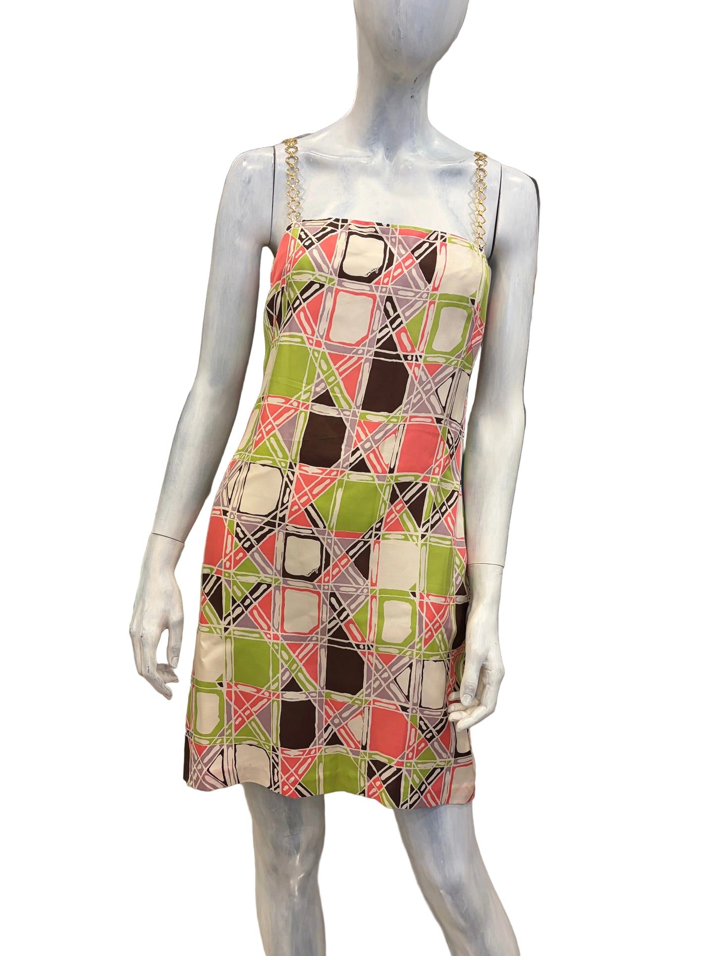 Milly Printed Chain Strap Mini Dress - 4